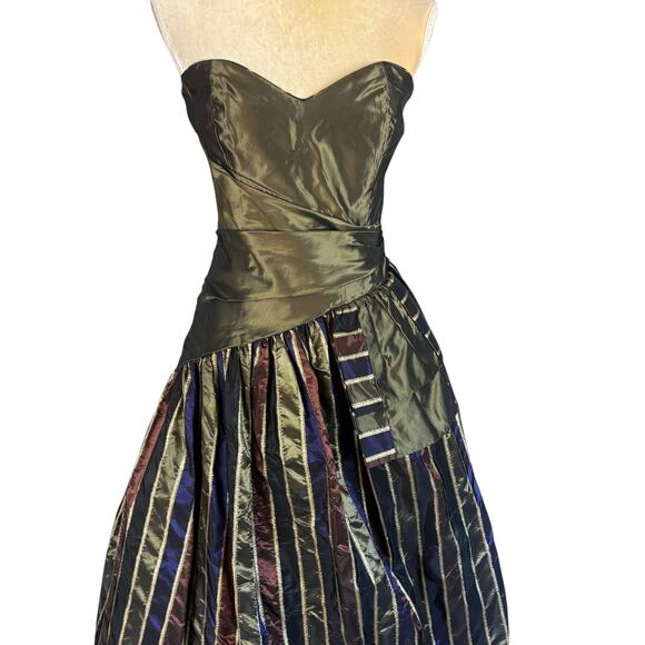 Jessica McClintock Vintage Taffeta Ball Gown Fancy Dress Strapless Size 6 - Picture 3 of 16